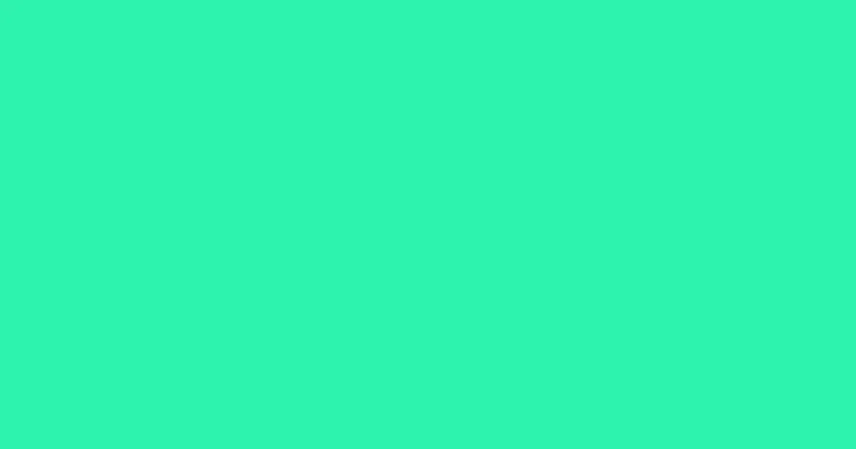 #2cf3ae caribbean green color image