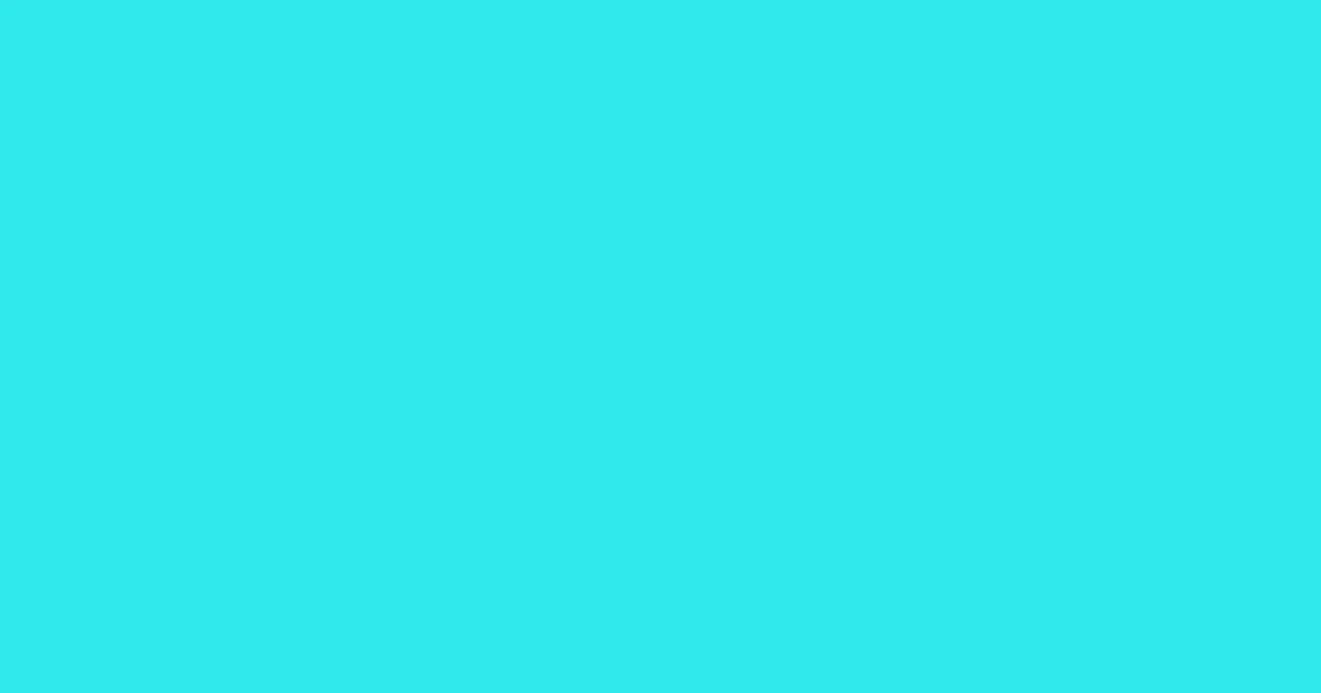 #2feaed bright turquoise color image