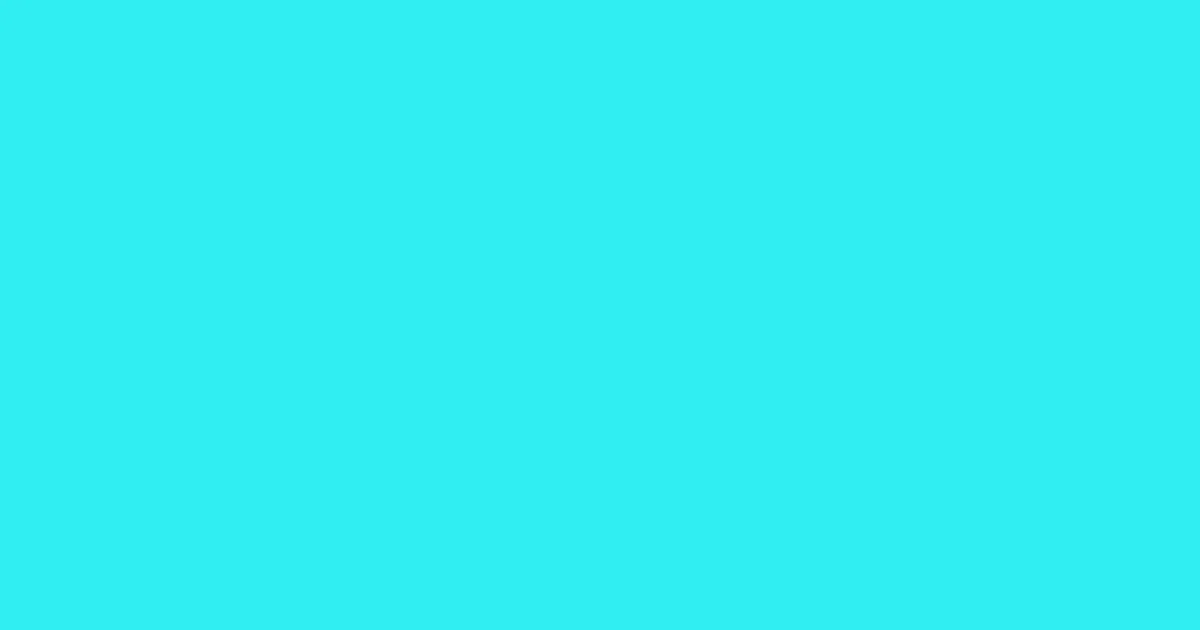 #2feef2 bright turquoise color image