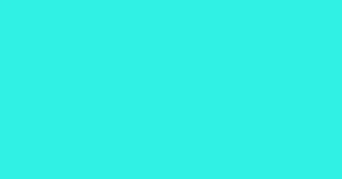 #2ff1e3 bright turquoise color image