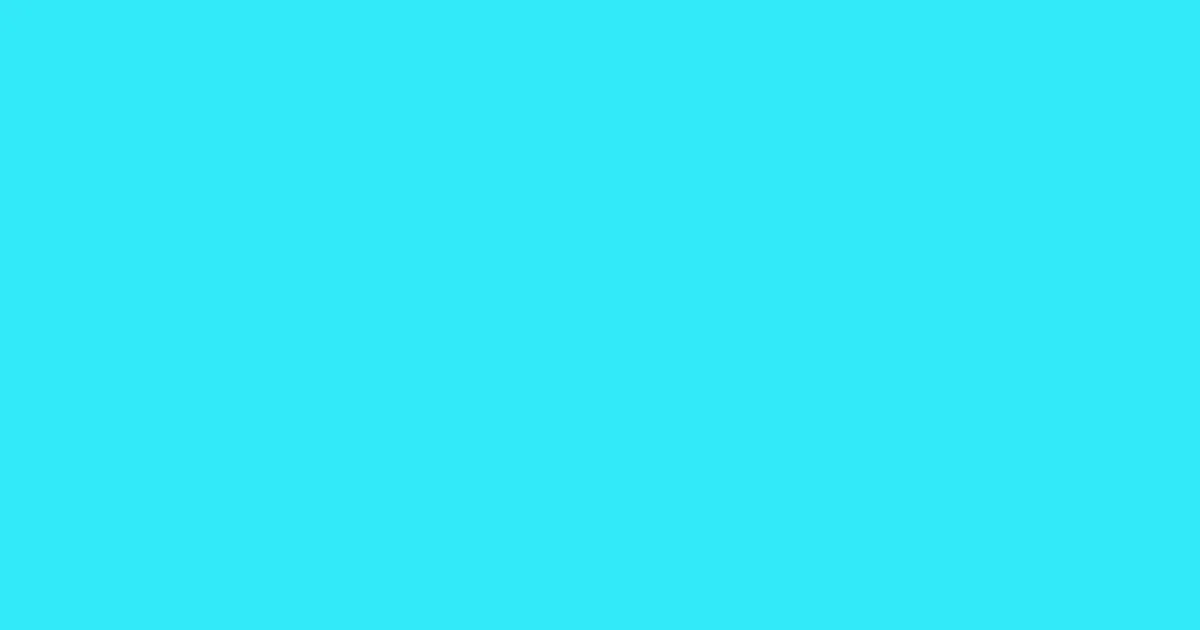 #31e9f9 bright turquoise color image
