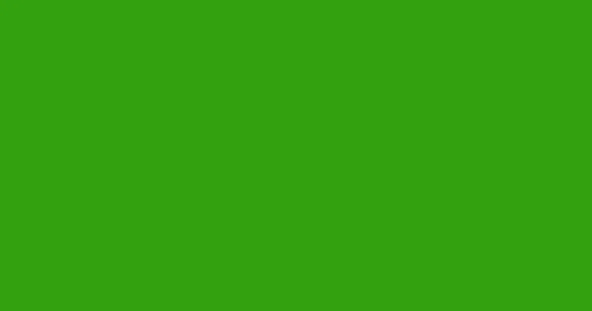 #33a10f slimy green color image