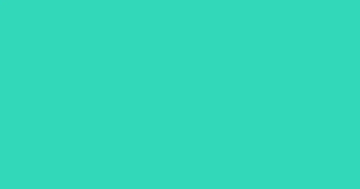 #33d8ba turquoise color image