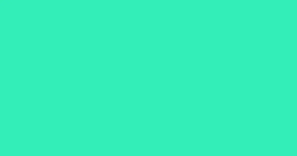 #33edb8 caribbean green color image