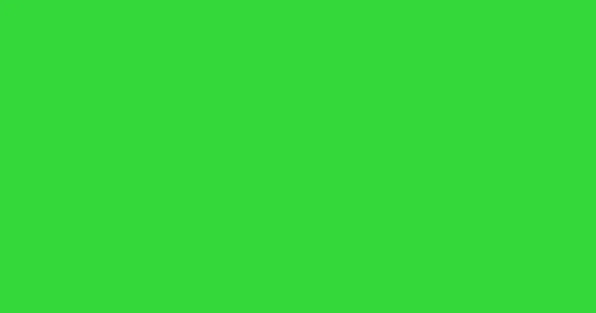 #34d83a emerald color image