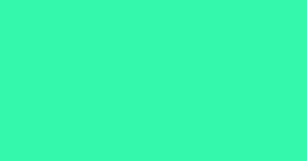 #34f9aa spring green color image