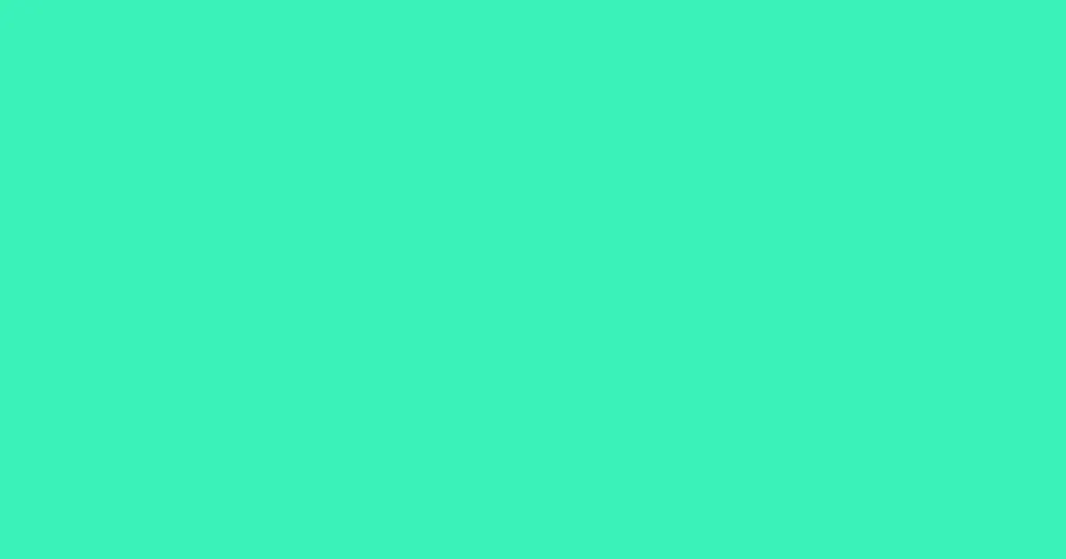 #39f3ba caribbean green color image