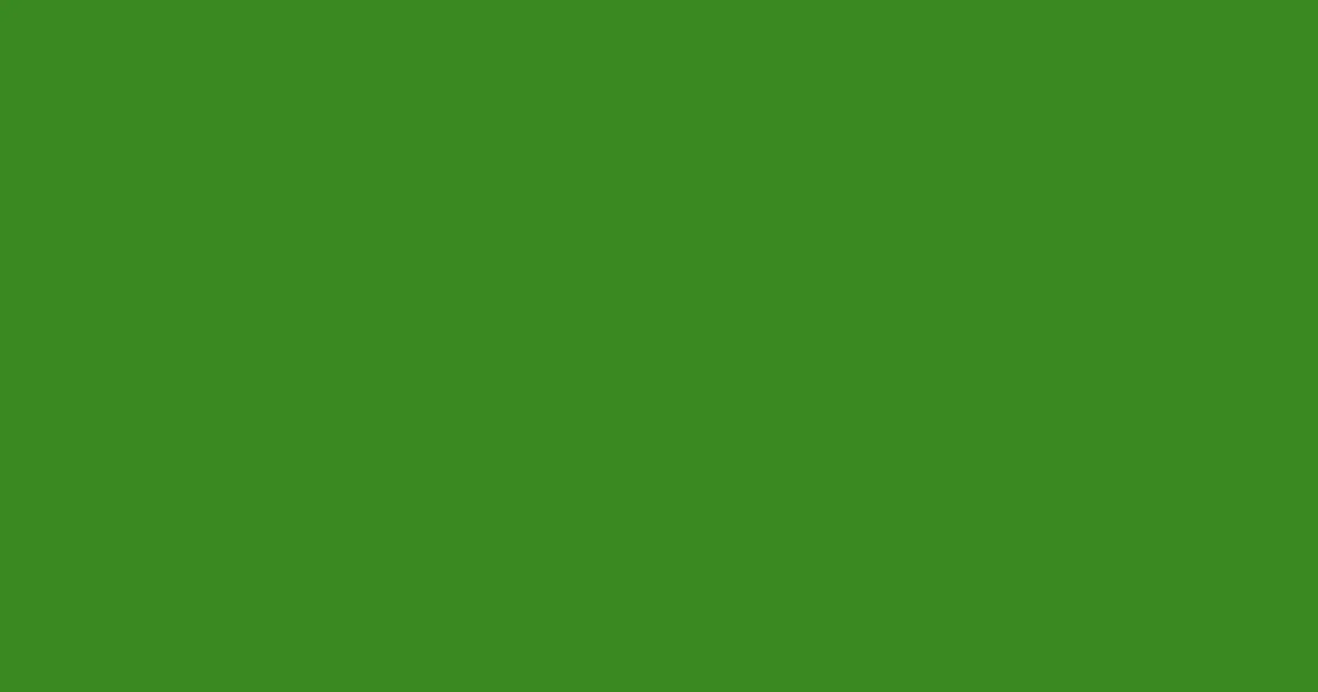 #3a8820 forest green color image