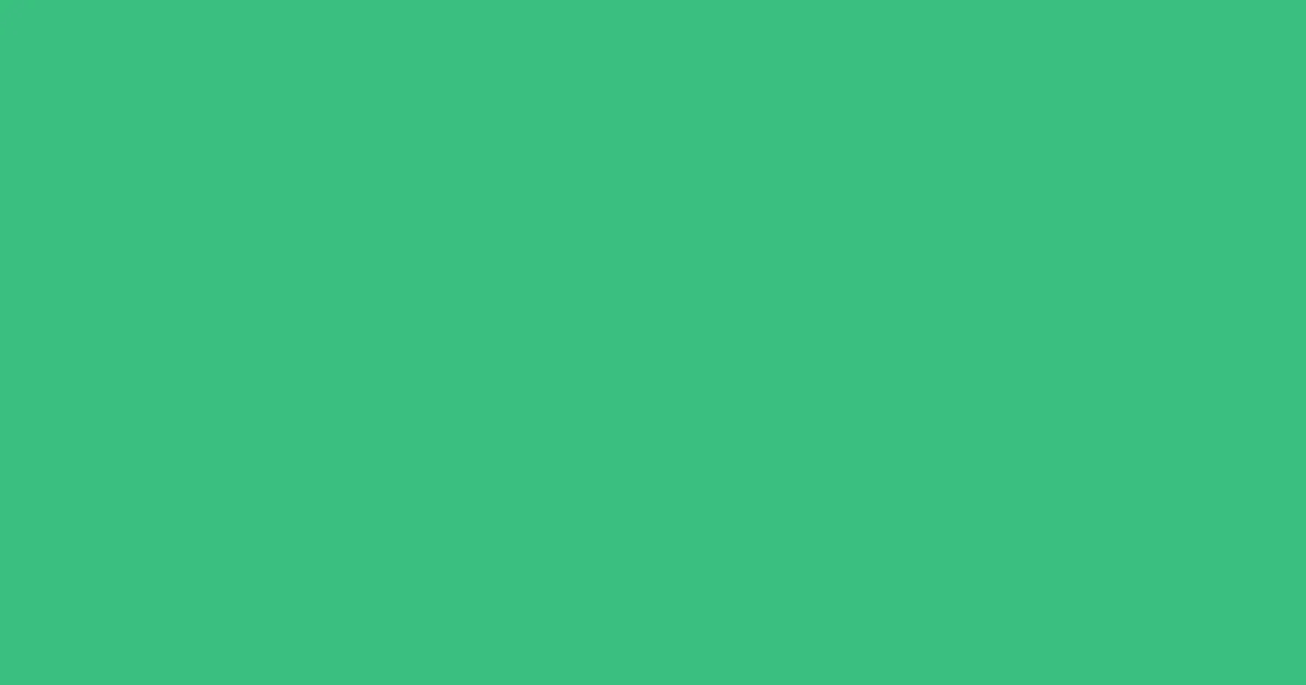 #3abf81 jungle green color image