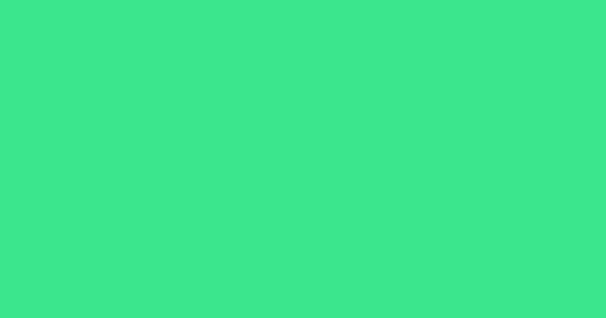 #3ae68d caribbean green color image