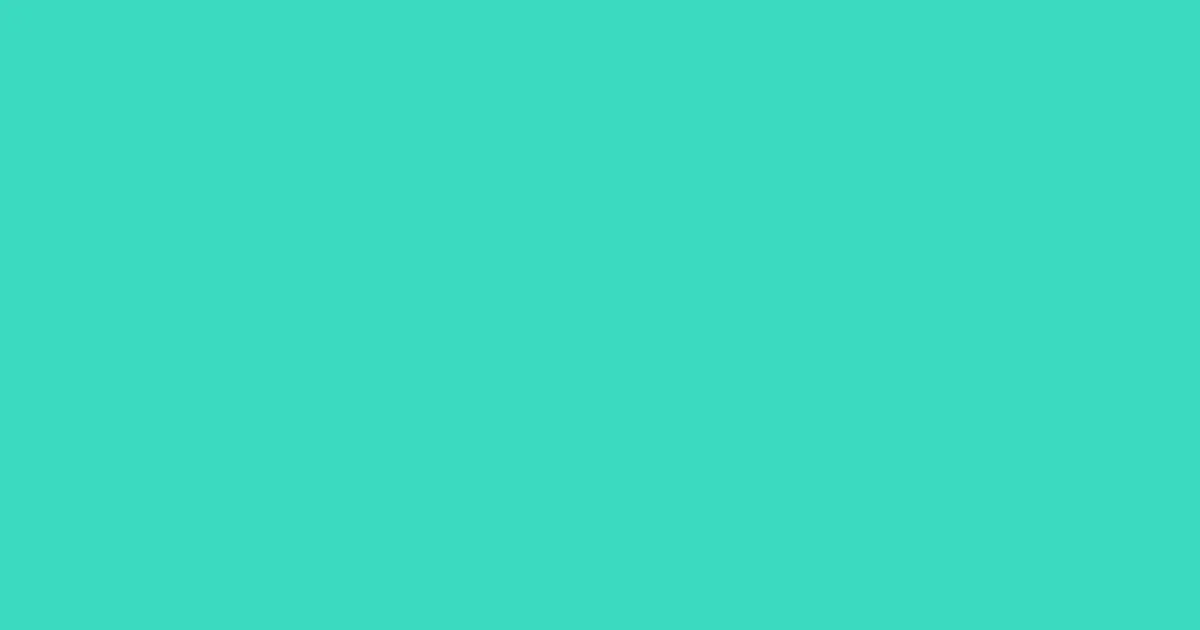 #3bdabf turquoise color image