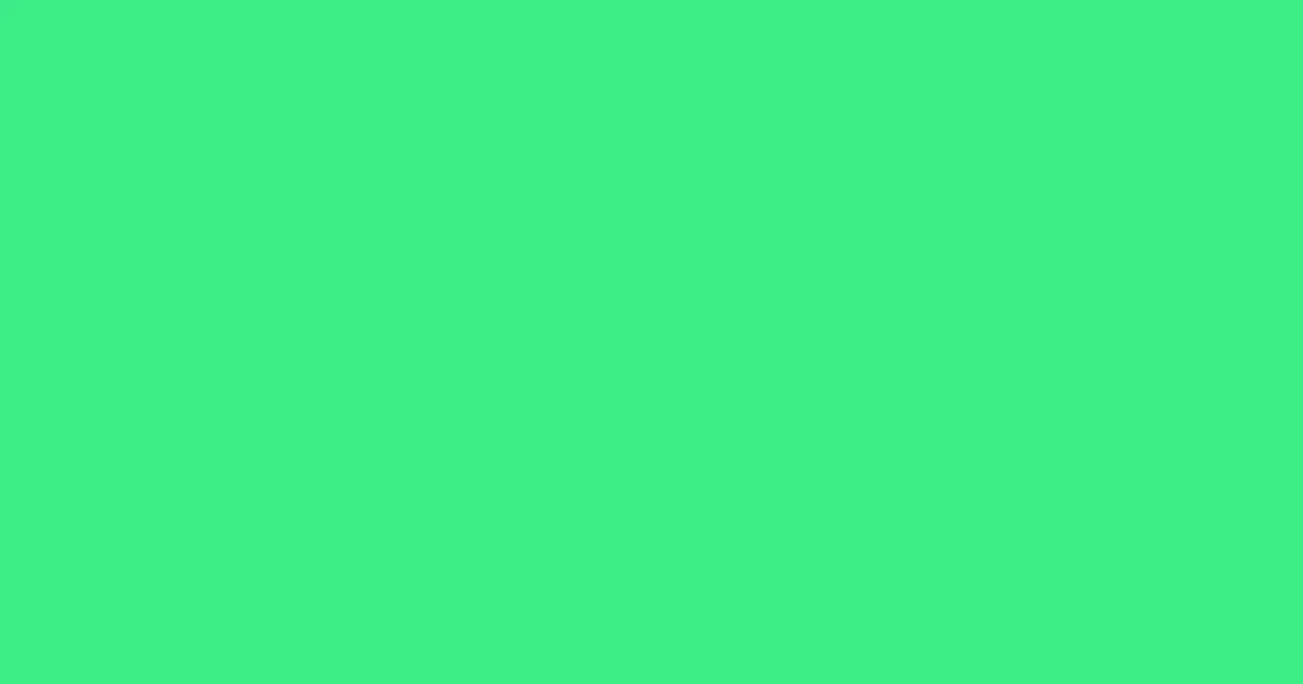#3bed85 caribbean green color image