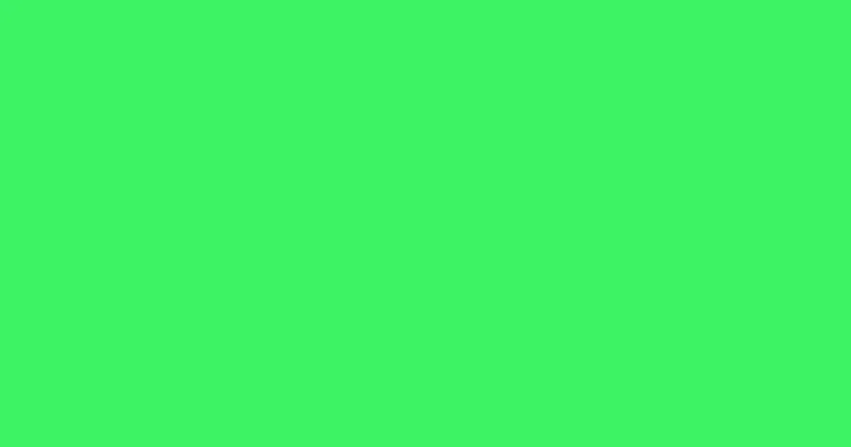 #3bf364 screamin' green color image