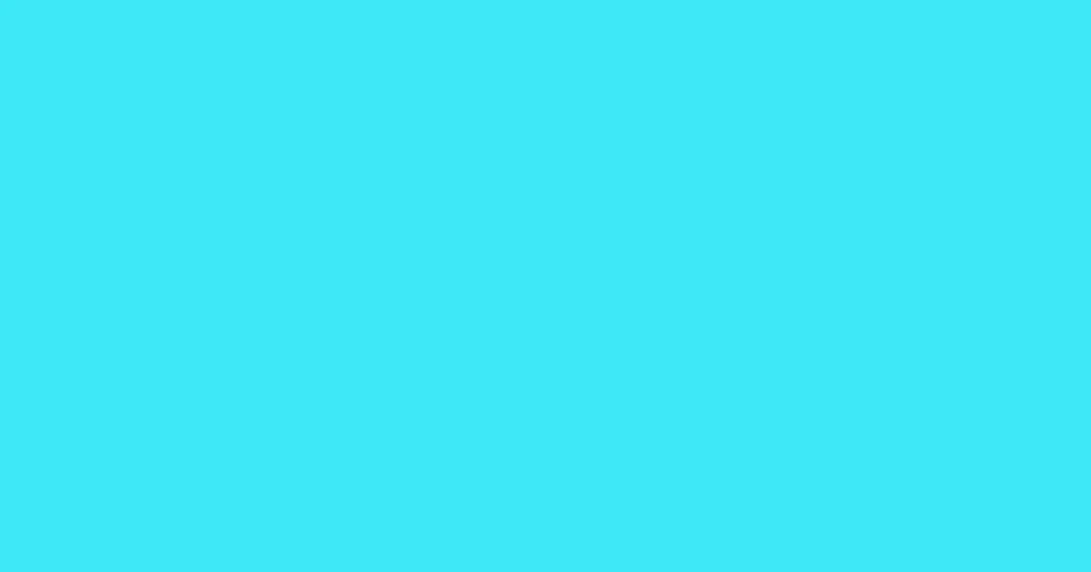#3ce8f7 bright turquoise color image