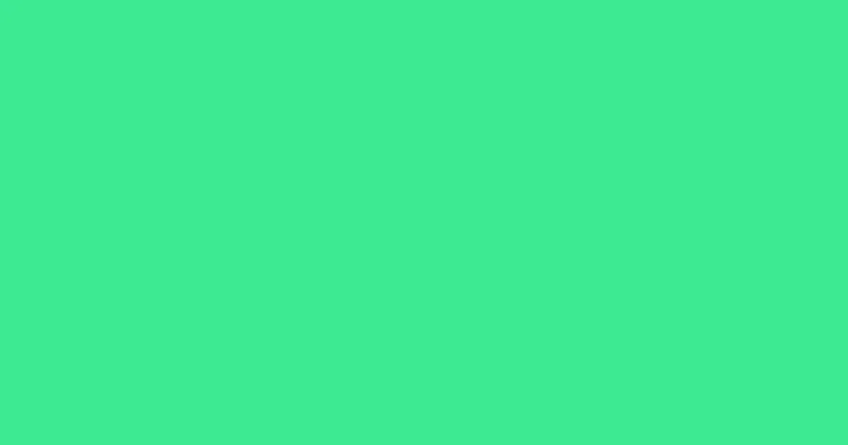 #3ceb92 caribbean green color image