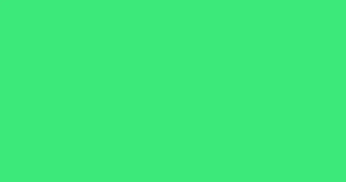 #3de97b caribbean green color image