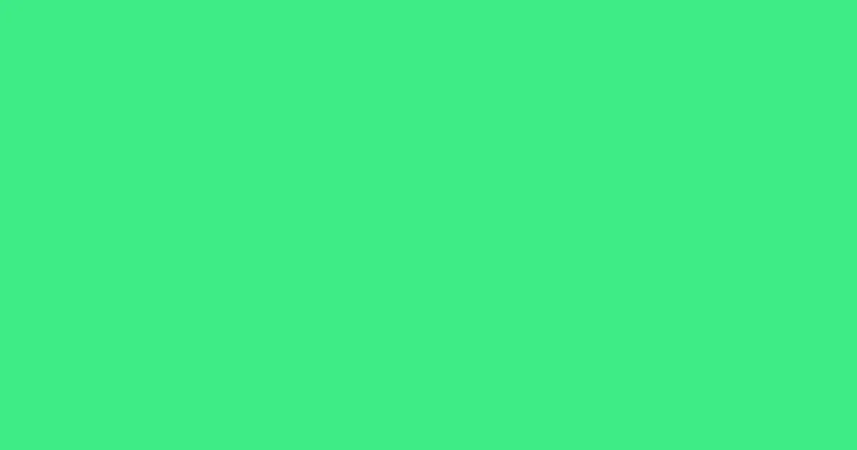 #3dec85 caribbean green color image