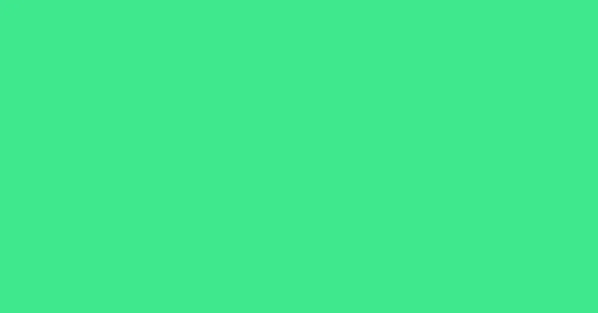 #3ee98d caribbean green color image