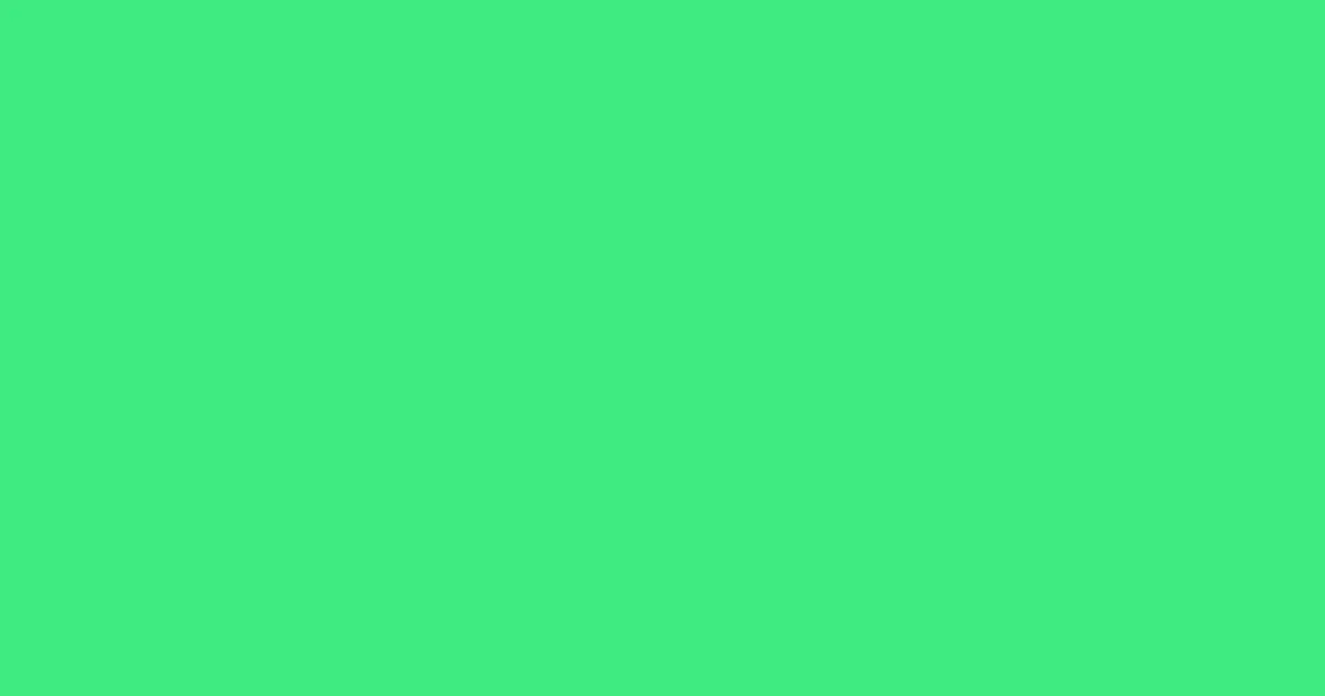 #3eeb80 caribbean green color image