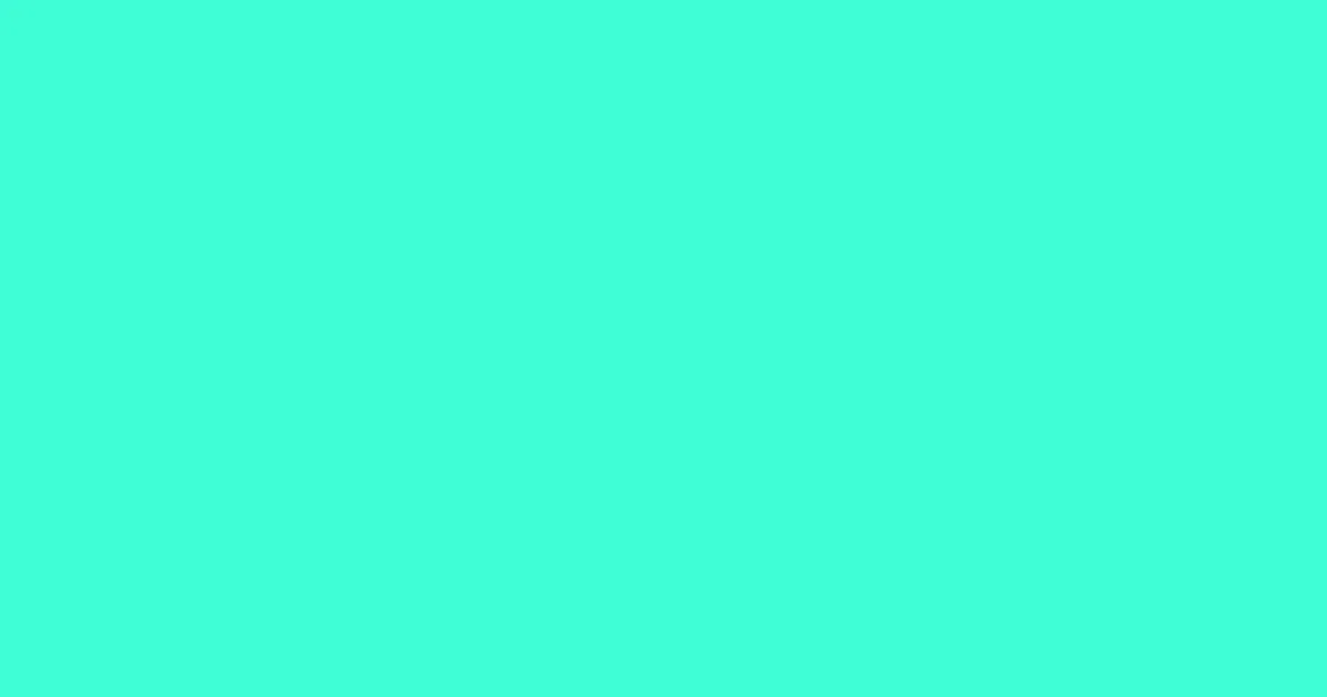 #3efdd6 bright turquoise color image