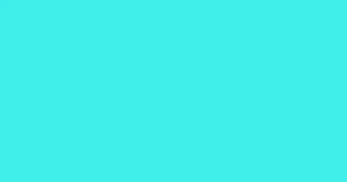 #3fede9 picton blue color image