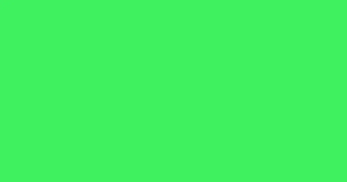 #3ff15f screamin' green color image