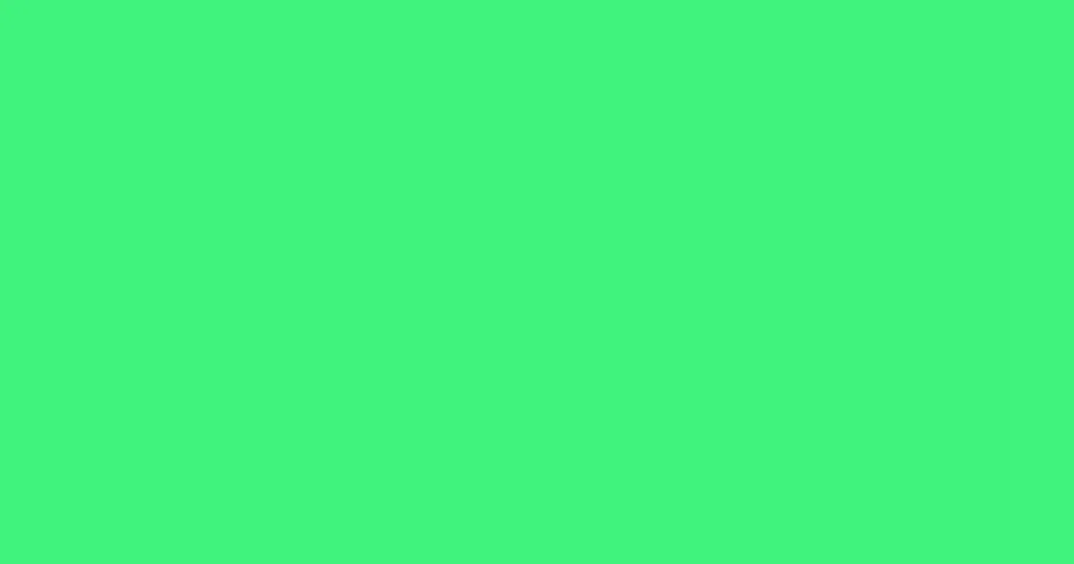 #3ff27e screamin' green color image