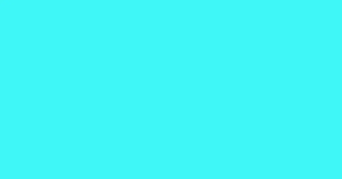 #3ff7f6 bright turquoise color image