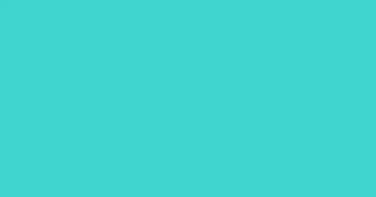 #40d4ce turquoise color image