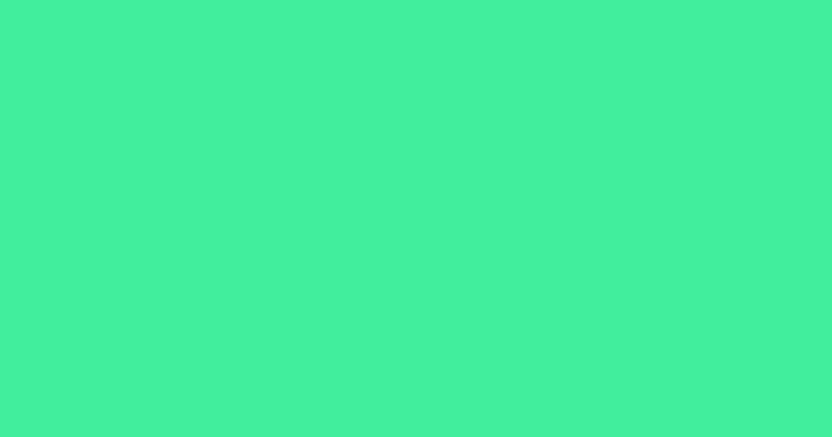 #40ee9b caribbean green color image