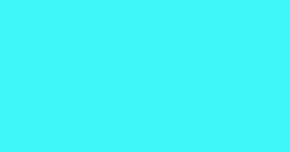 #40f6f6 bright turquoise color image