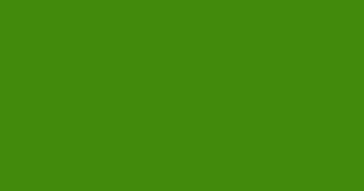 #418a0a green leaf color image