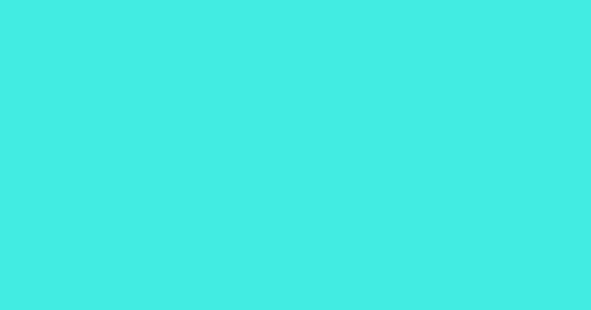 #42ece1 turquoise blue color image