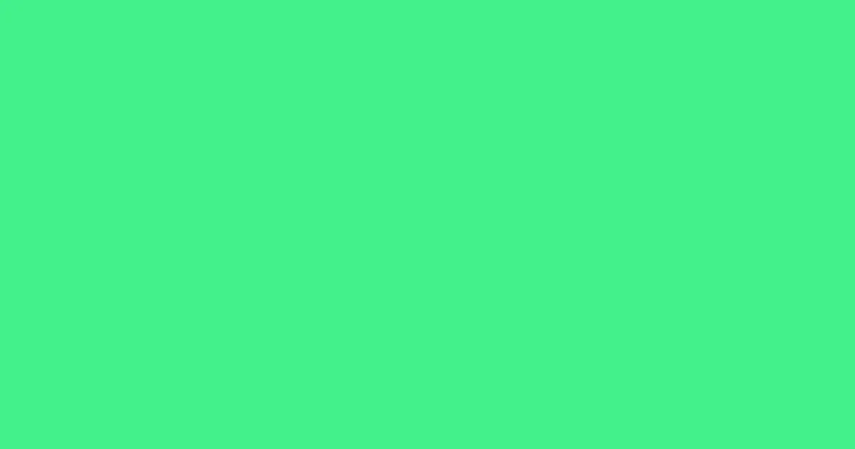 #42f18a caribbean green color image