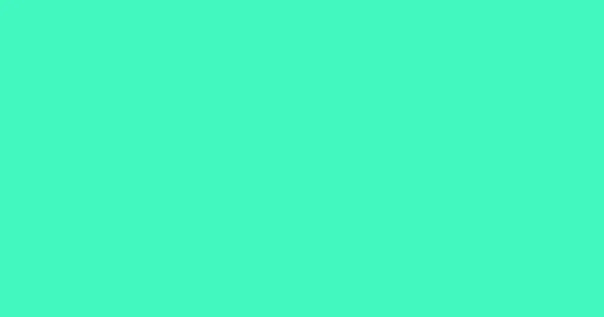 #42f8bf aquamarine color image