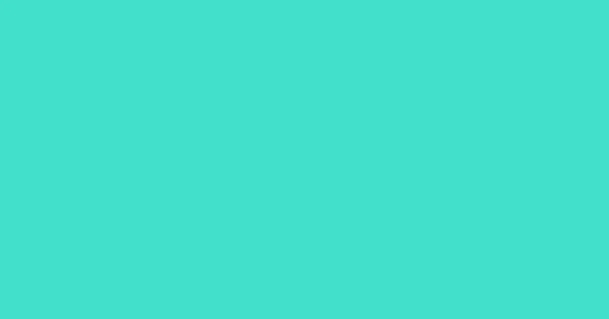 #43e0cb turquoise color image