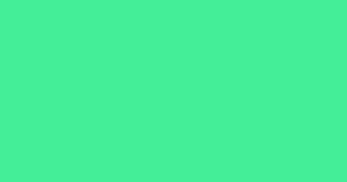 #44ee96 caribbean green color image