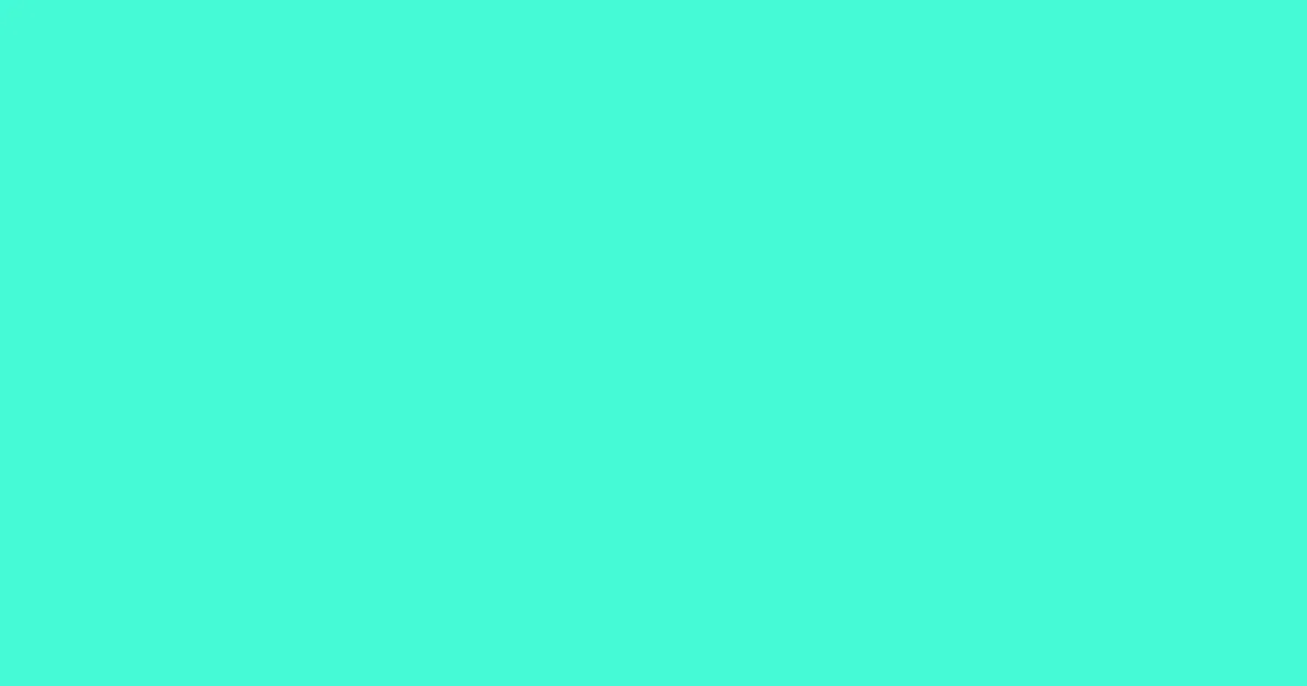 #45fbd7 aquamarine color image