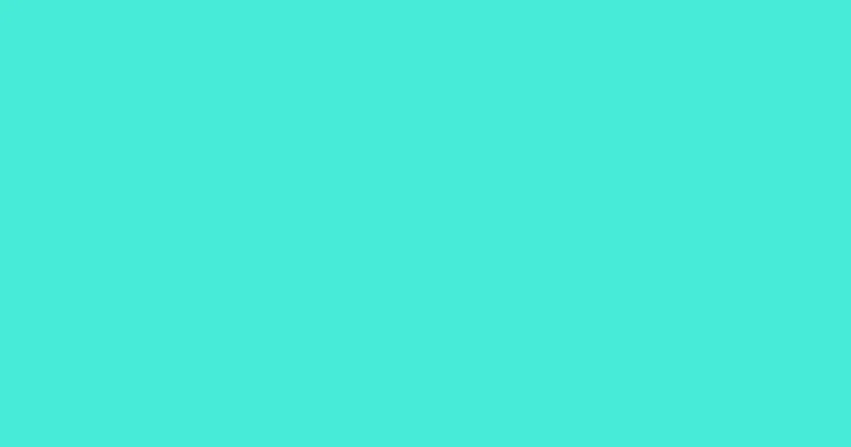 #46ebd8 turquoise blue color image