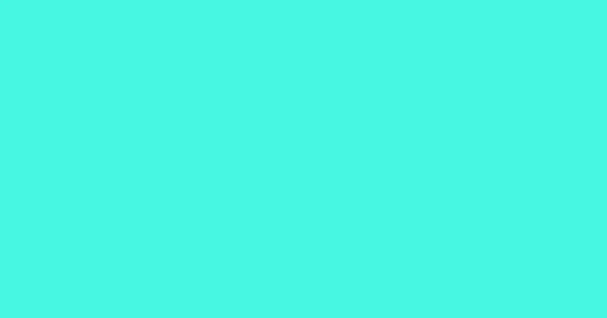 #46f7e2 aquamarine color image