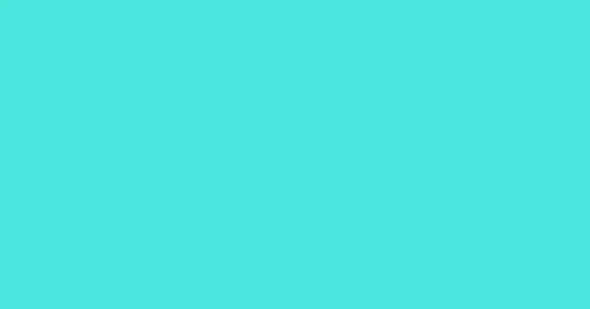 #47e7db turquoise blue color image