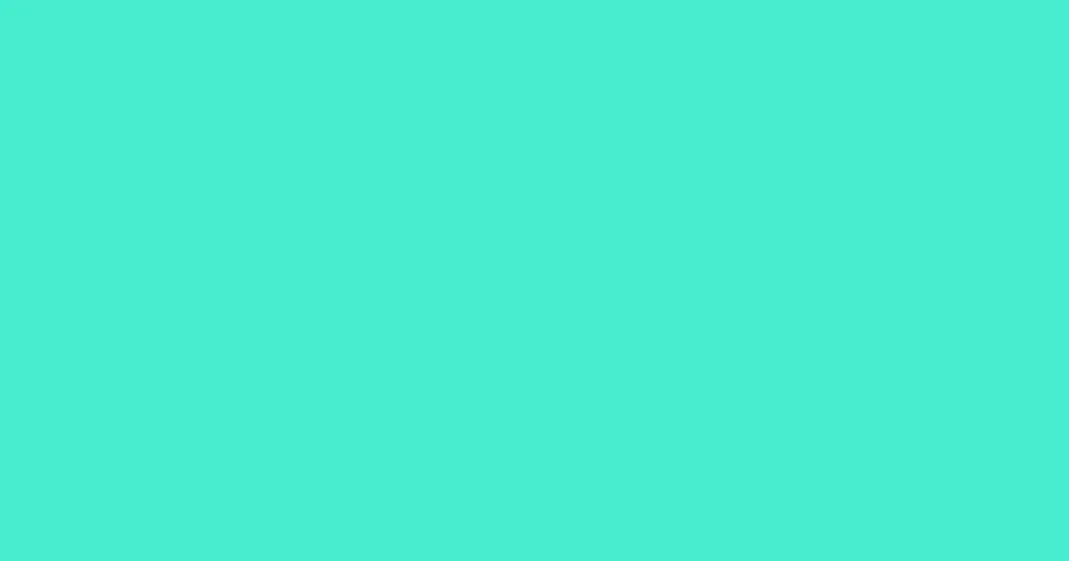 #47edce turquoise blue color image