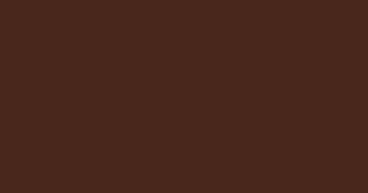 #49261c cocoa bean color image