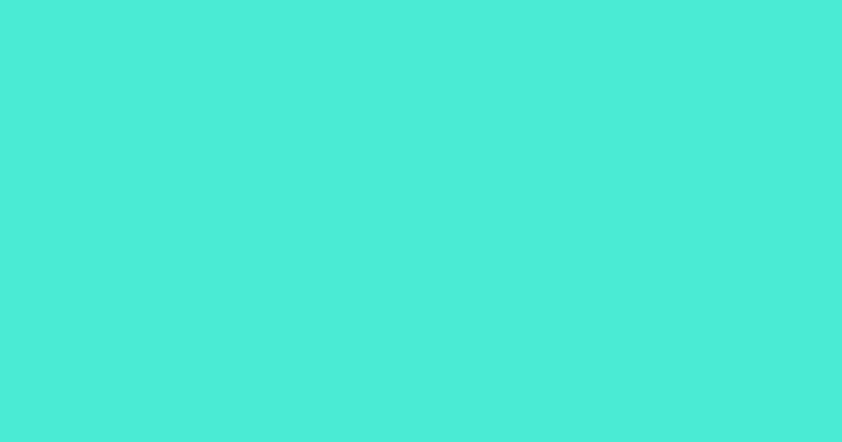 #49ebd4 turquoise blue color image