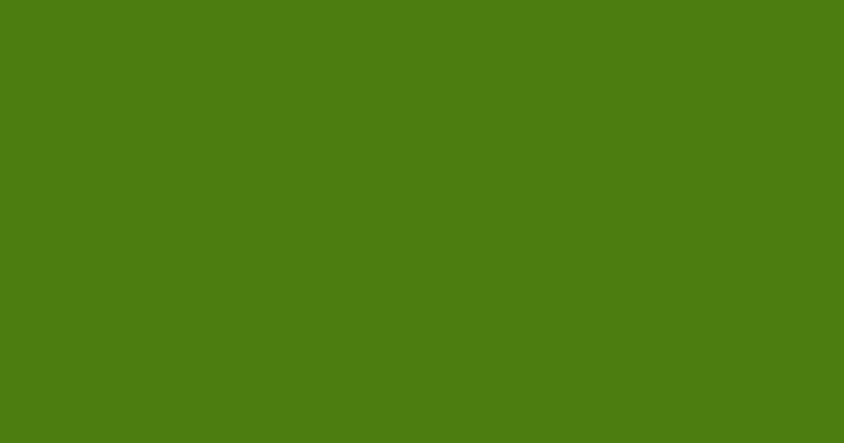 #4a7d10 green leaf color image
