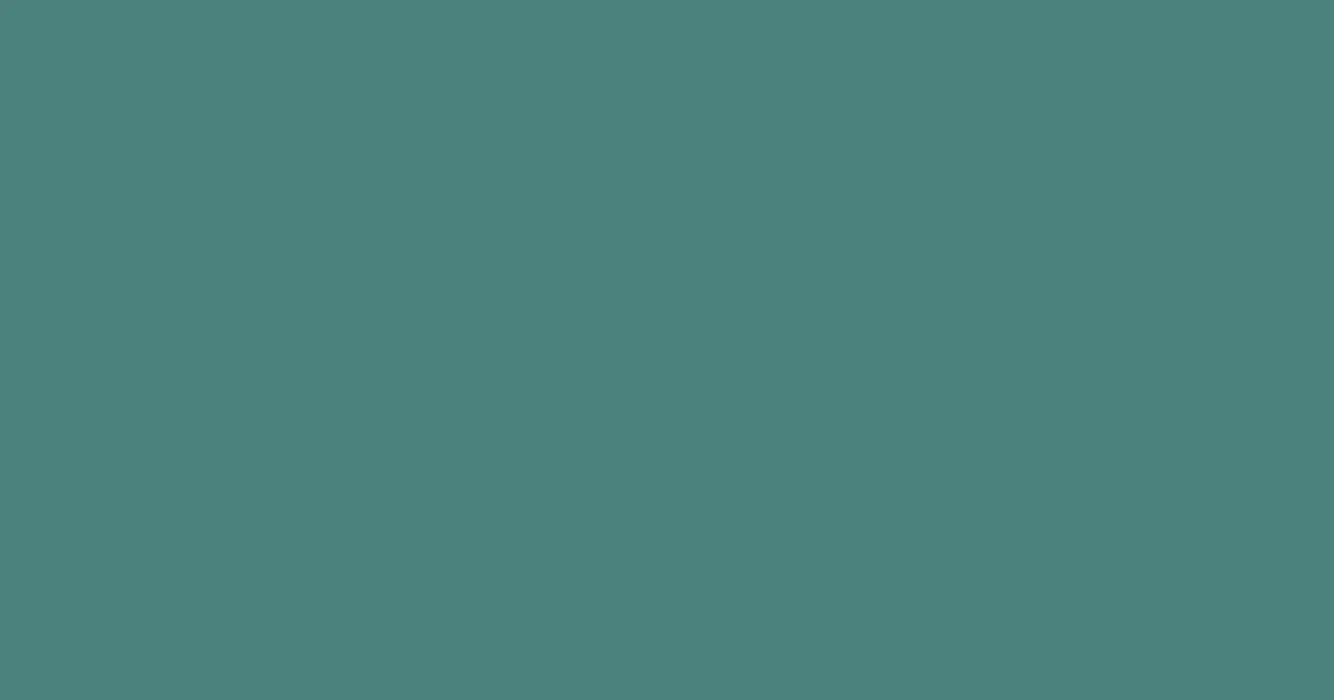 #4a827c faded jade color image