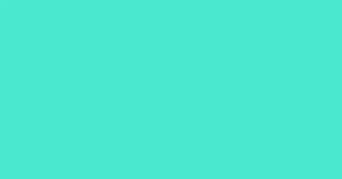#4ae9d0 turquoise blue color image