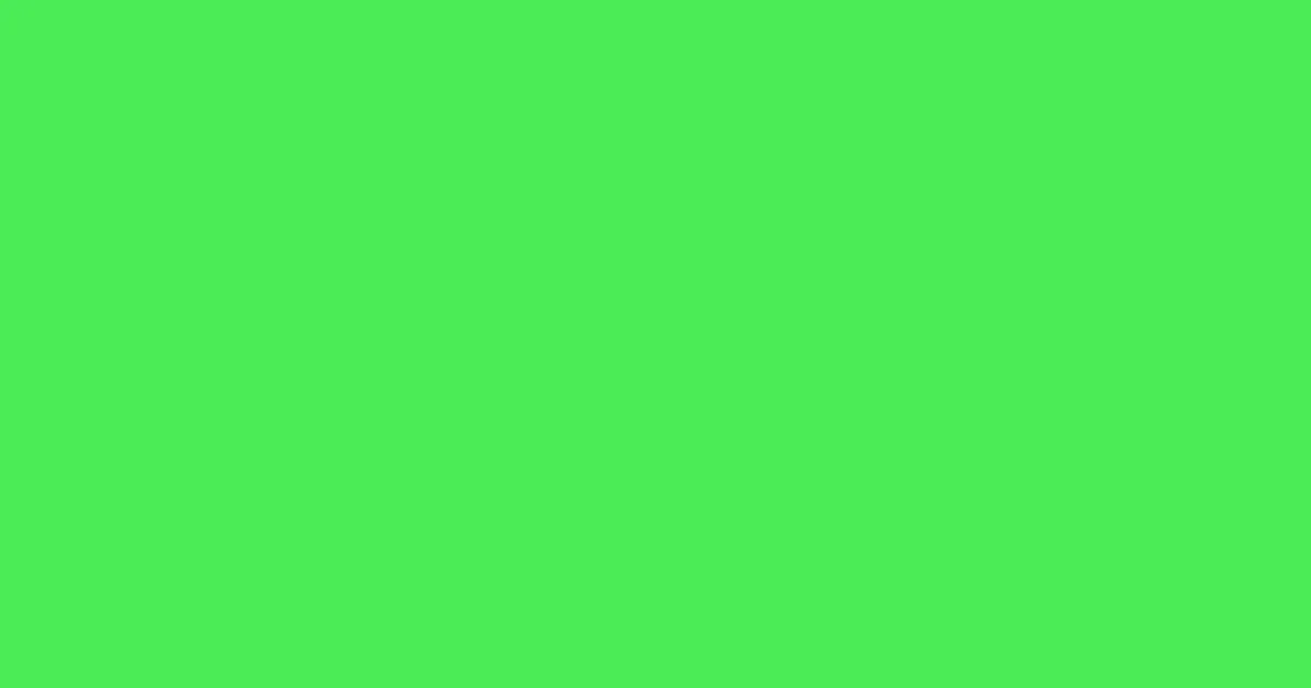 #4bec55 screamin' green color image