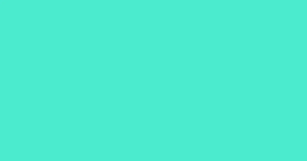 #4becce turquoise blue color image