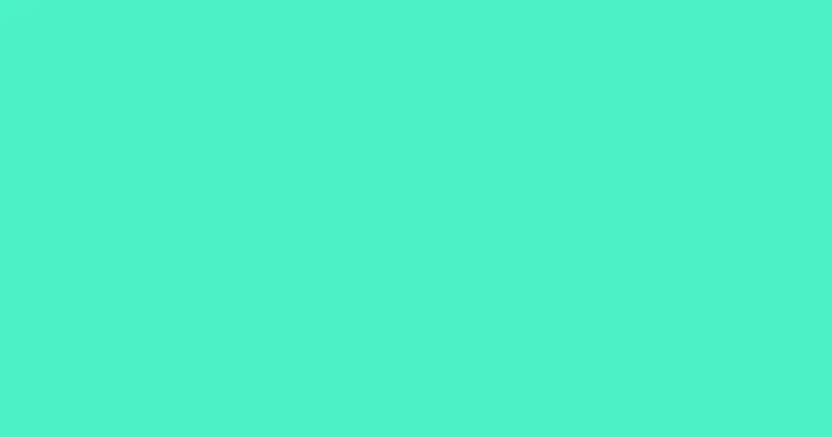#4bf2c5 turquoise blue color image